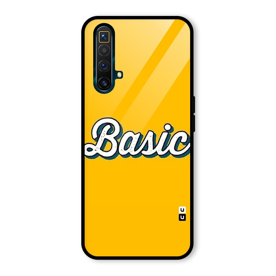 Basic Yellow Glass Back Case for Realme X3 SuperZoom