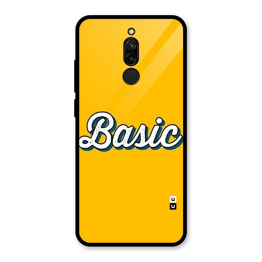 Basic Yellow Glass Back Case for Redmi 8