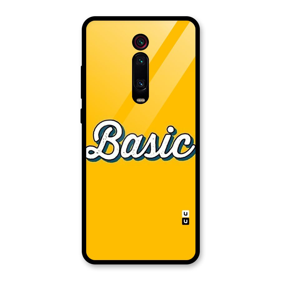 Basic Yellow Glass Back Case for Redmi K20 Pro