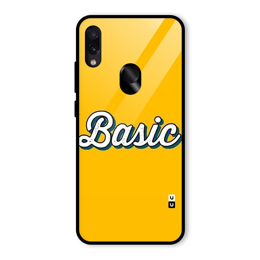 Basic Yellow Glass Back Case for Redmi Note 7 Pro