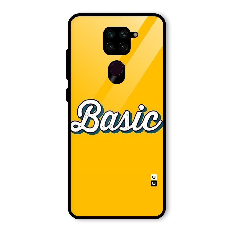 Basic Yellow Glass Back Case for Redmi Note 9