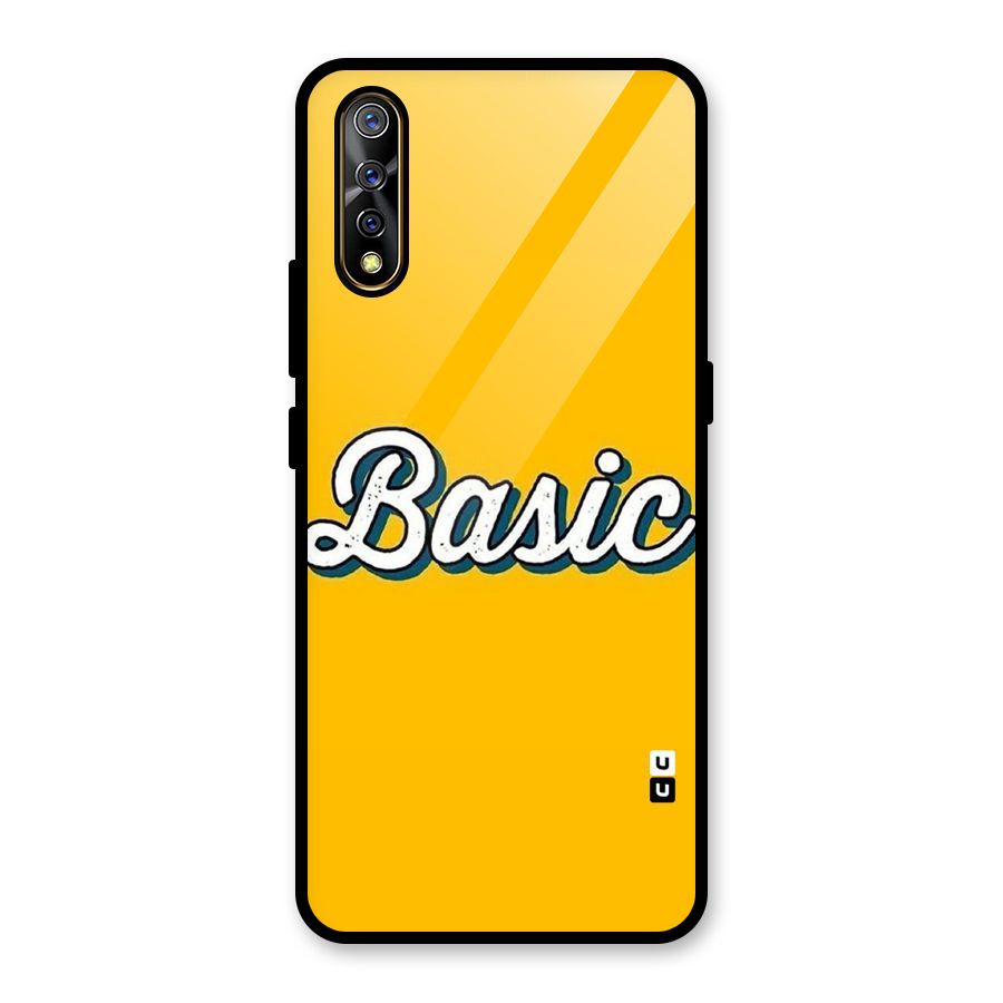 Basic Yellow Glass Back Case for Vivo S1