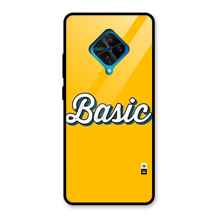 Basic Yellow Glass Back Case for Vivo S1 Pro