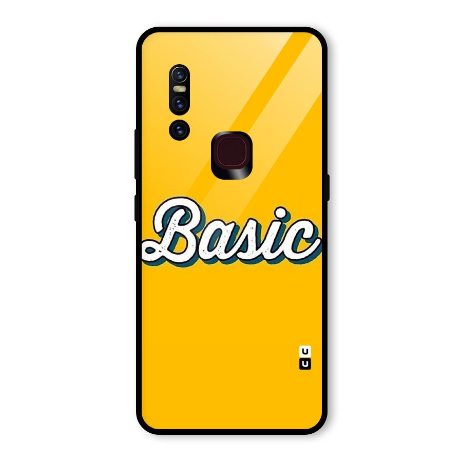 Basic Yellow Glass Back Case for Vivo V15