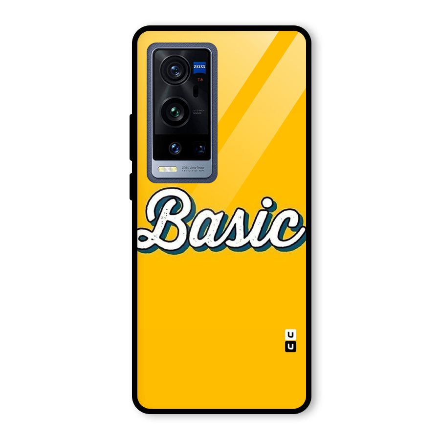 Basic Yellow Glass Back Case for Vivo X60 Pro Plus