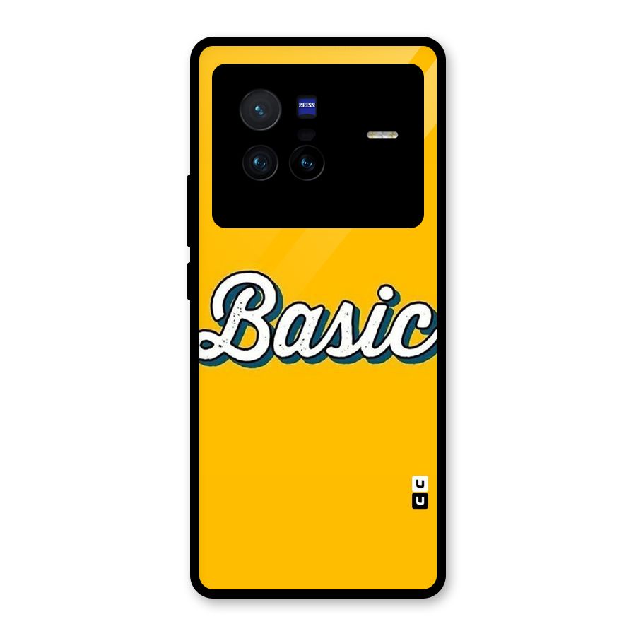 Basic Yellow Glass Back Case for Vivo X80