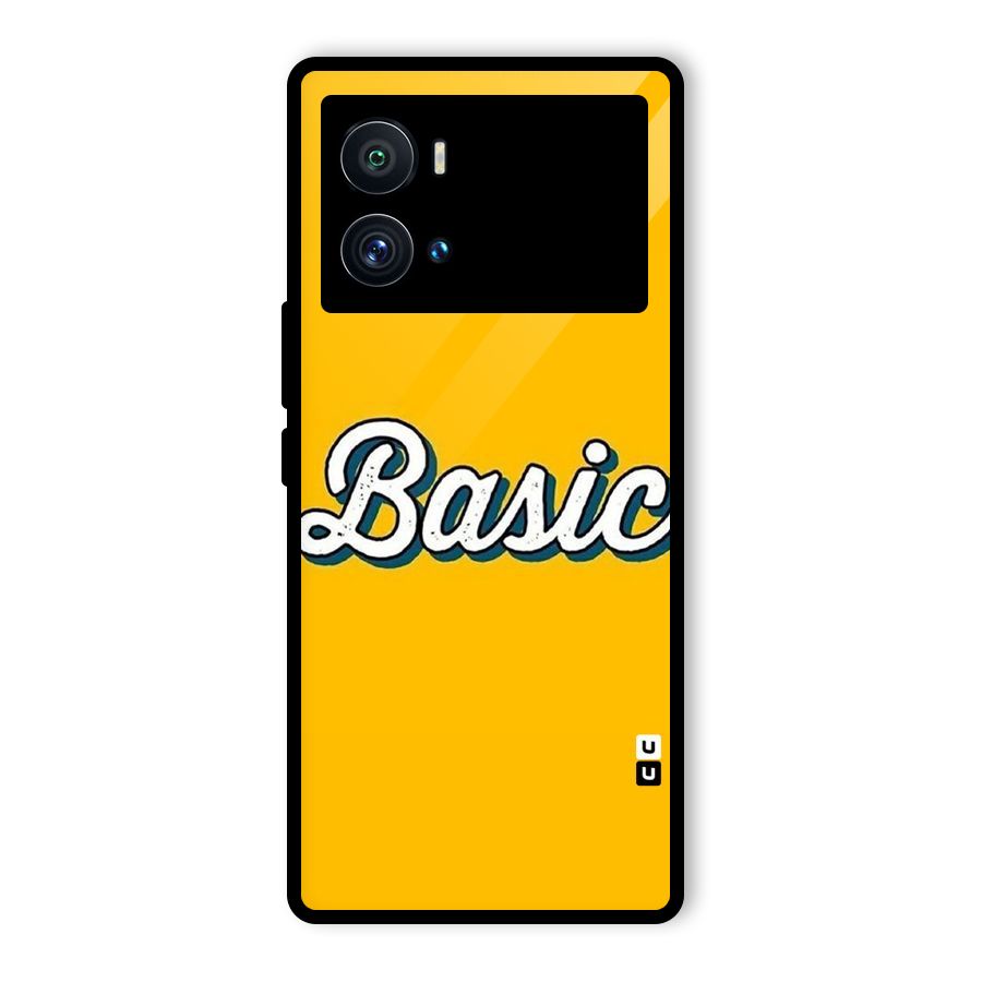 Basic Yellow Glass Back Case for Vivo iQOO 9 Pro