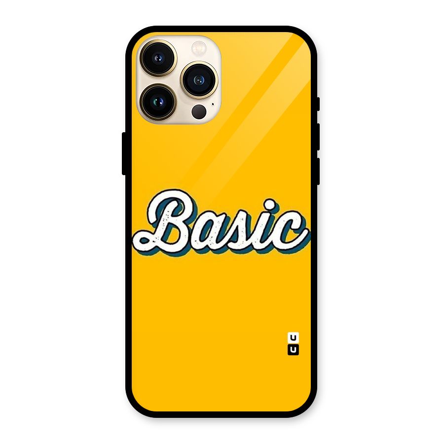 Basic Yellow Glass Back Case for iPhone 13 Pro Max