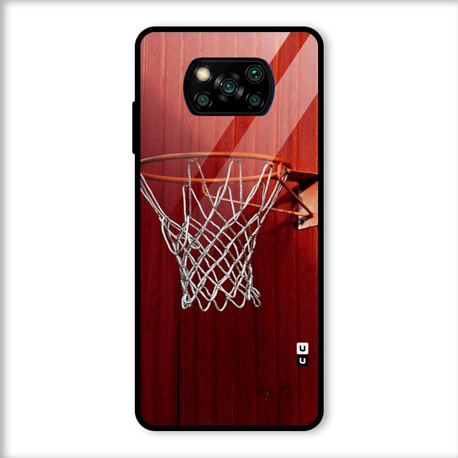 Basket Red Glass Back Case for Poco X3