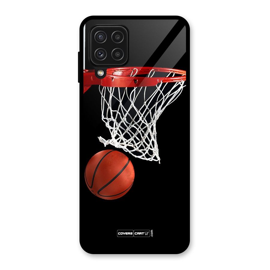 Basketball Glass Back Case for Galaxy A22 4G