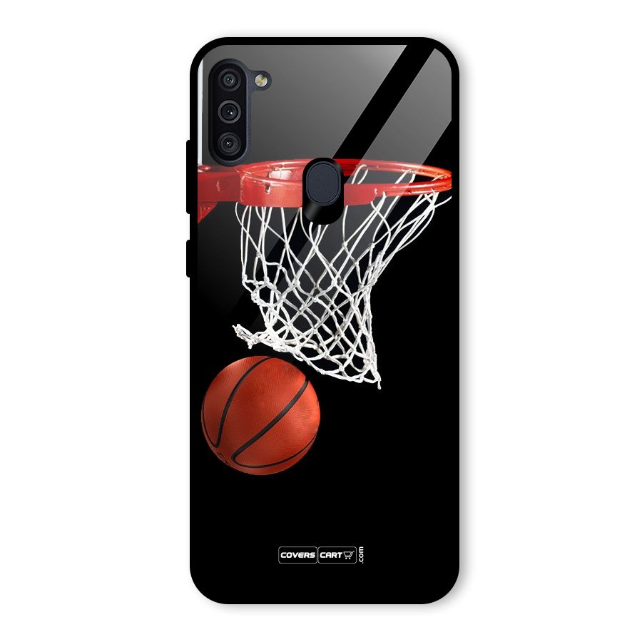 Basketball Glass Back Case for Galaxy M11