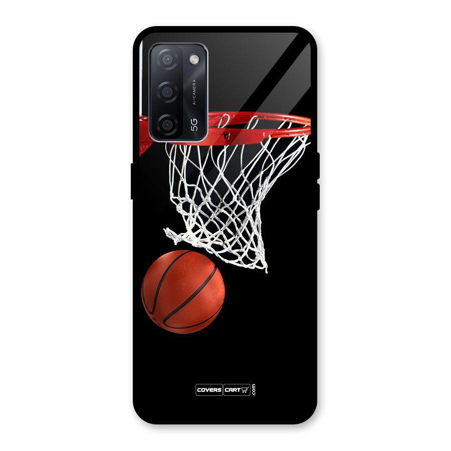 Basketball Glass Back Case for Oppo A53s 5G