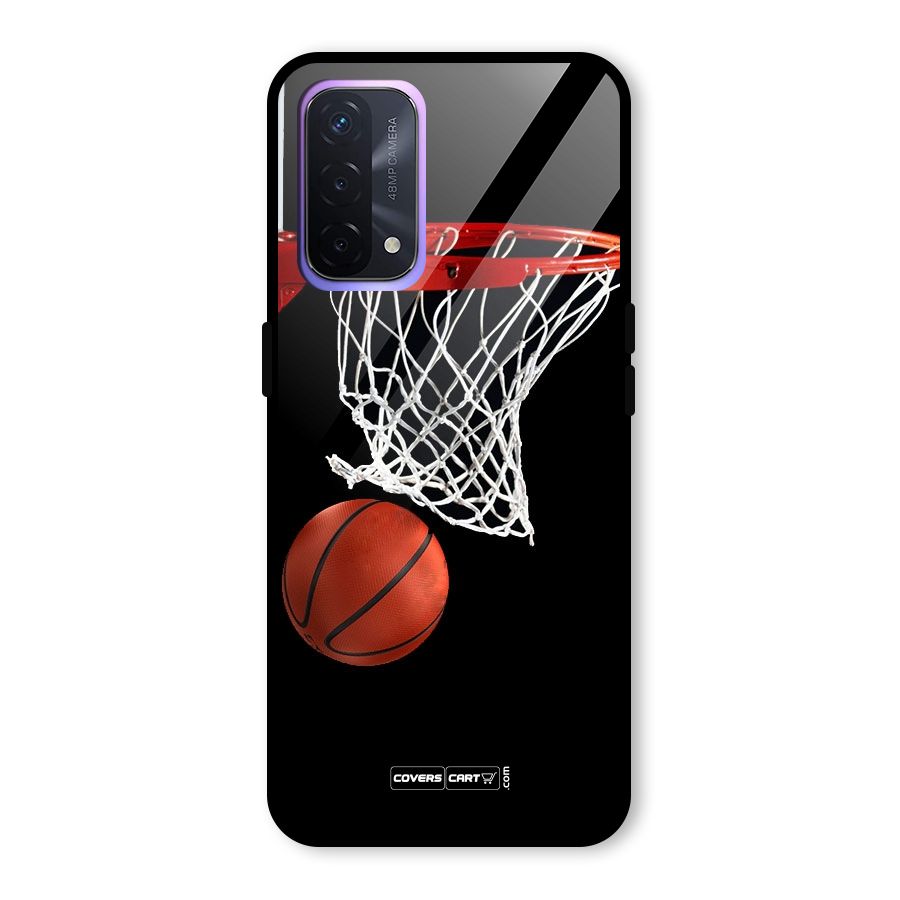Basketball Glass Back Case for Oppo A74 5G