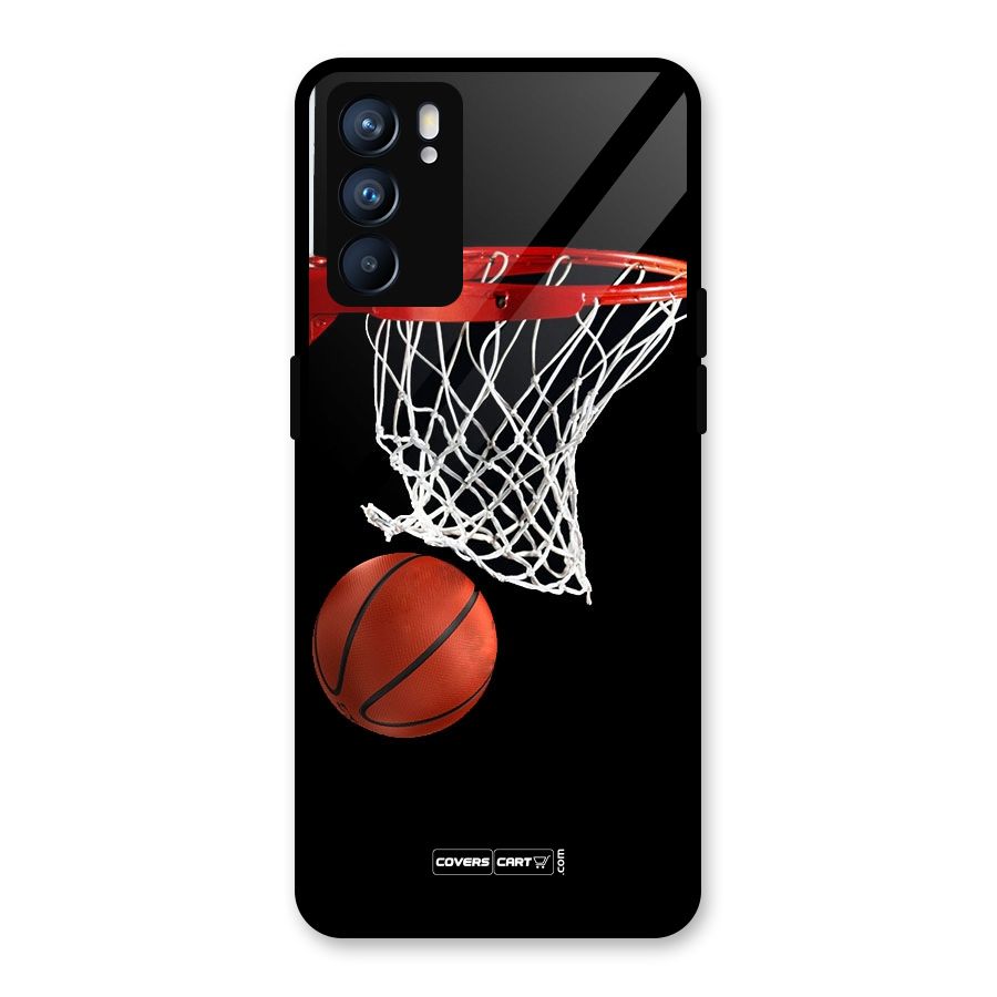 Basketball Glass Back Case for Oppo Reno6 5G