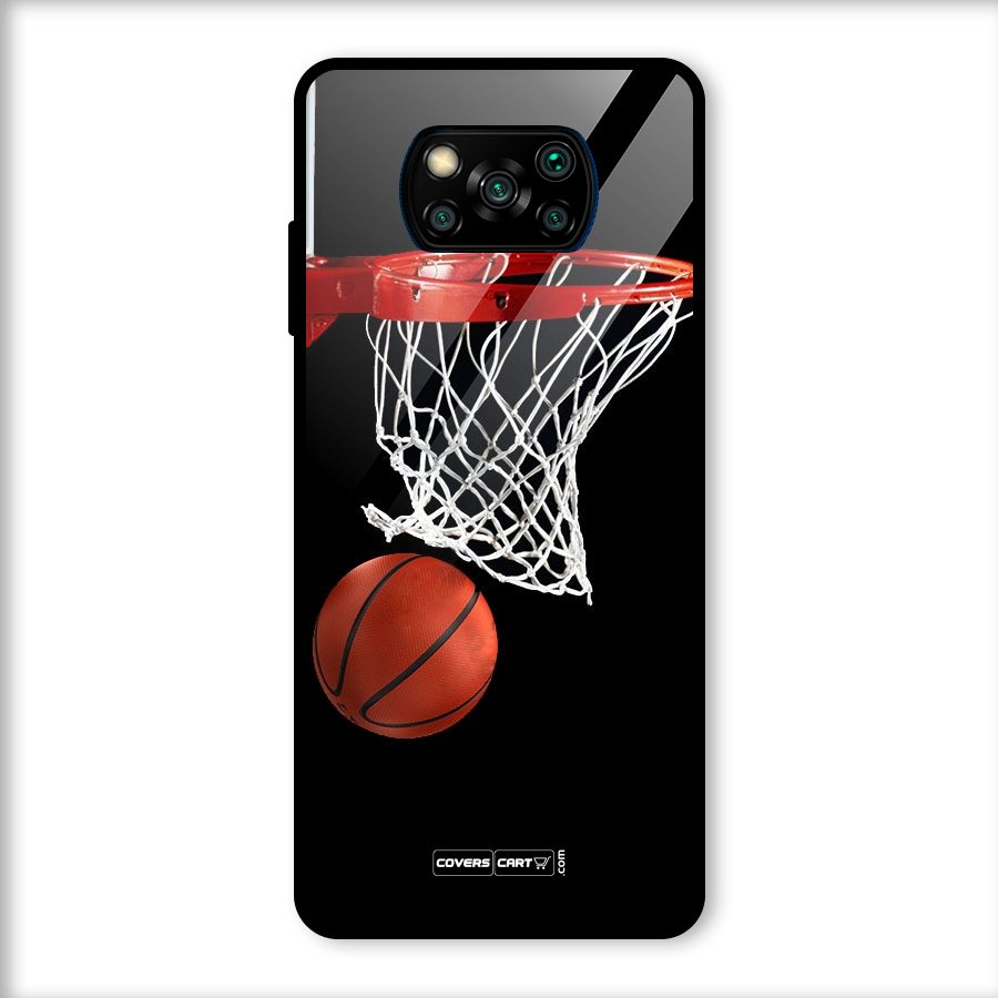 Basketball Glass Back Case for Poco X3