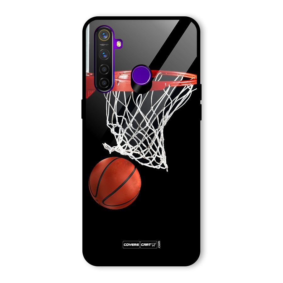 Basketball Glass Back Case for Realme 5 Pro