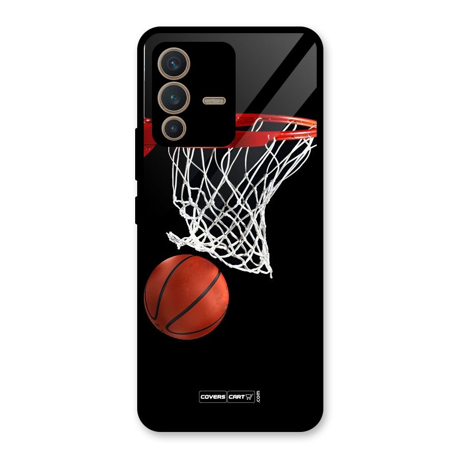Basketball Glass Back Case for Vivo V23 5G