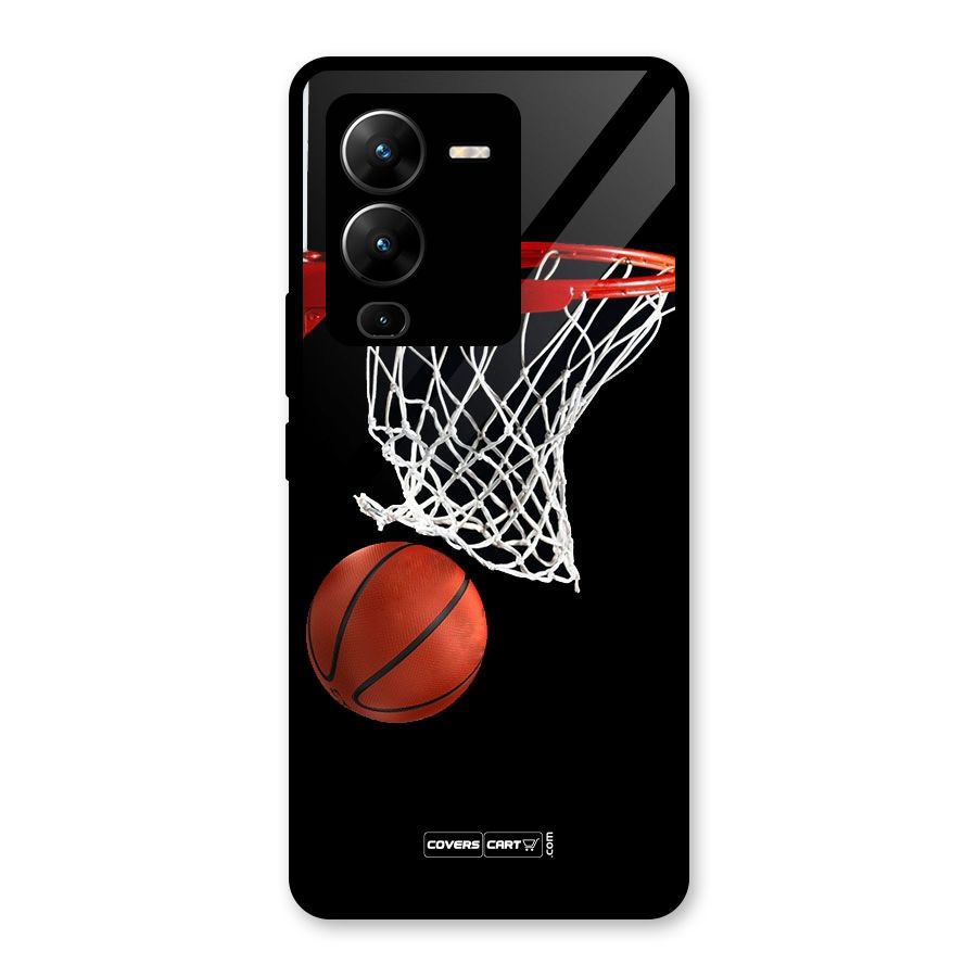 Basketball Glass Back Case for Vivo V25 Pro