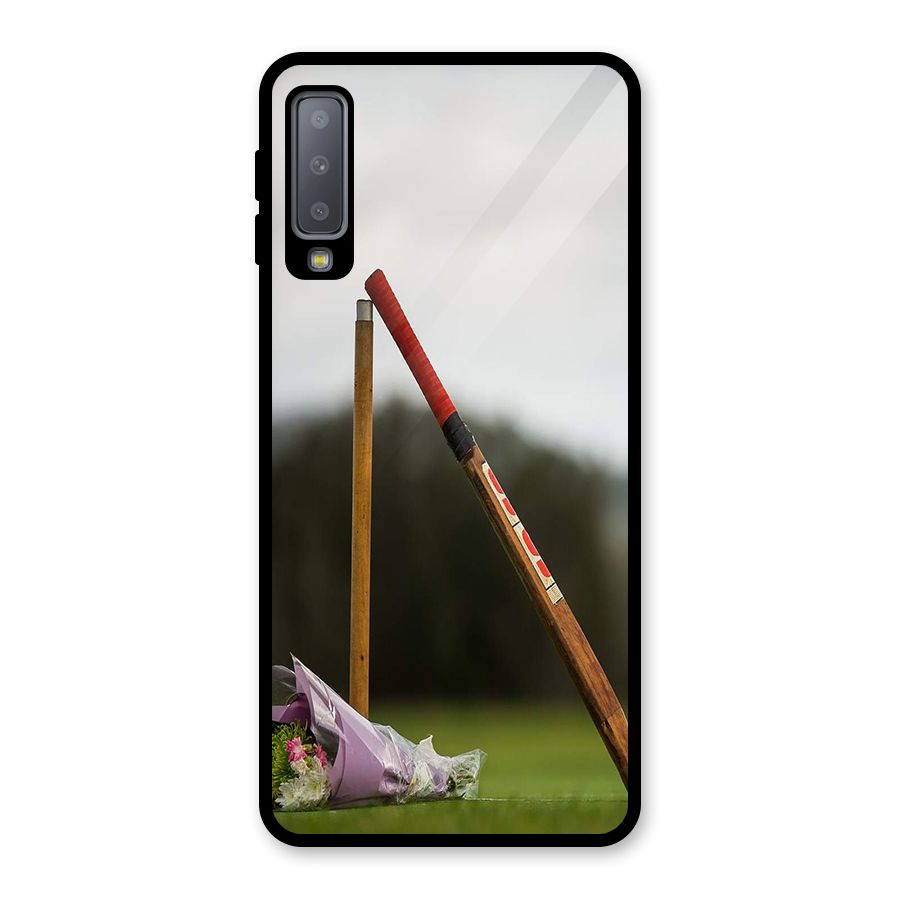 Bat Wicket Glass Back Case for Galaxy A7 (2018)