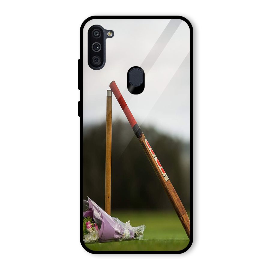 Bat Wicket Glass Back Case for Galaxy M11