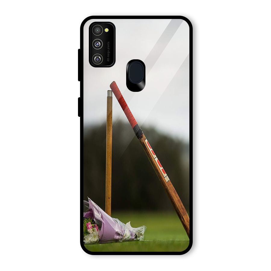 Bat Wicket Glass Back Case for Galaxy M30s