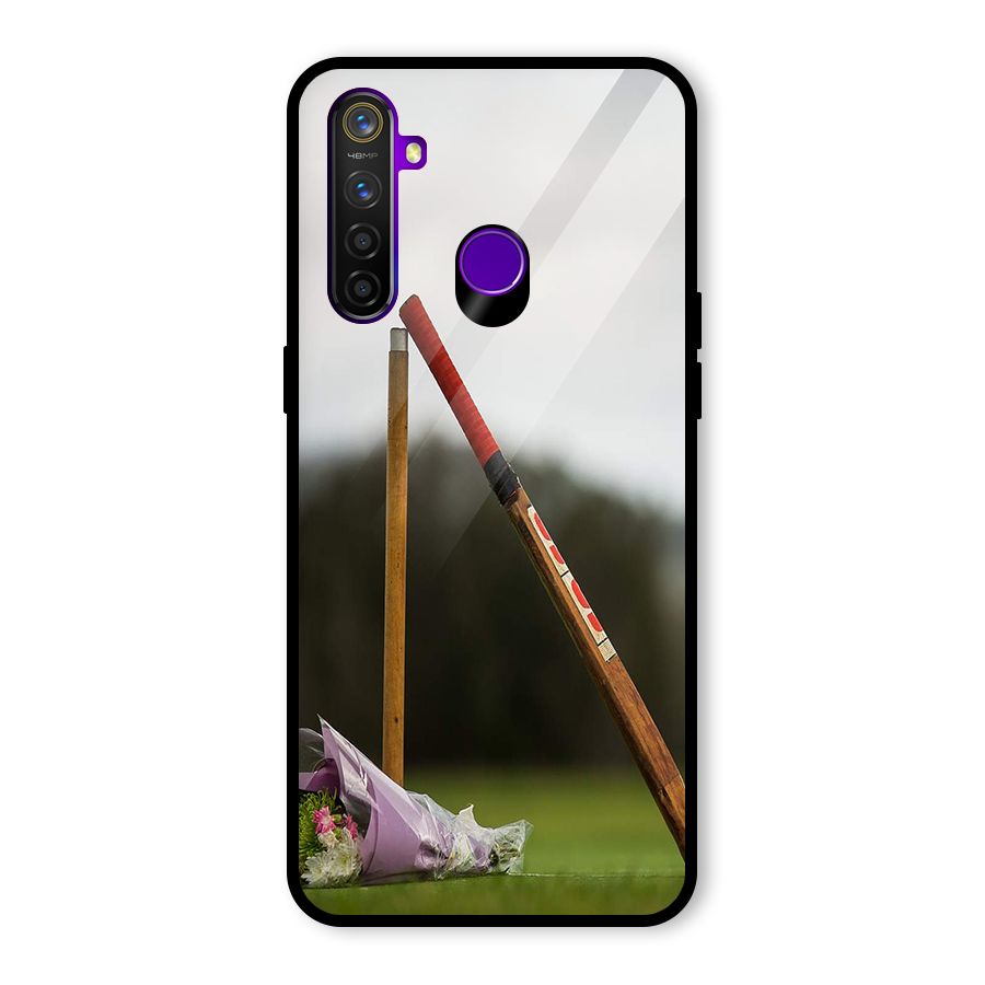 Bat Wicket Glass Back Case for Realme 5 Pro