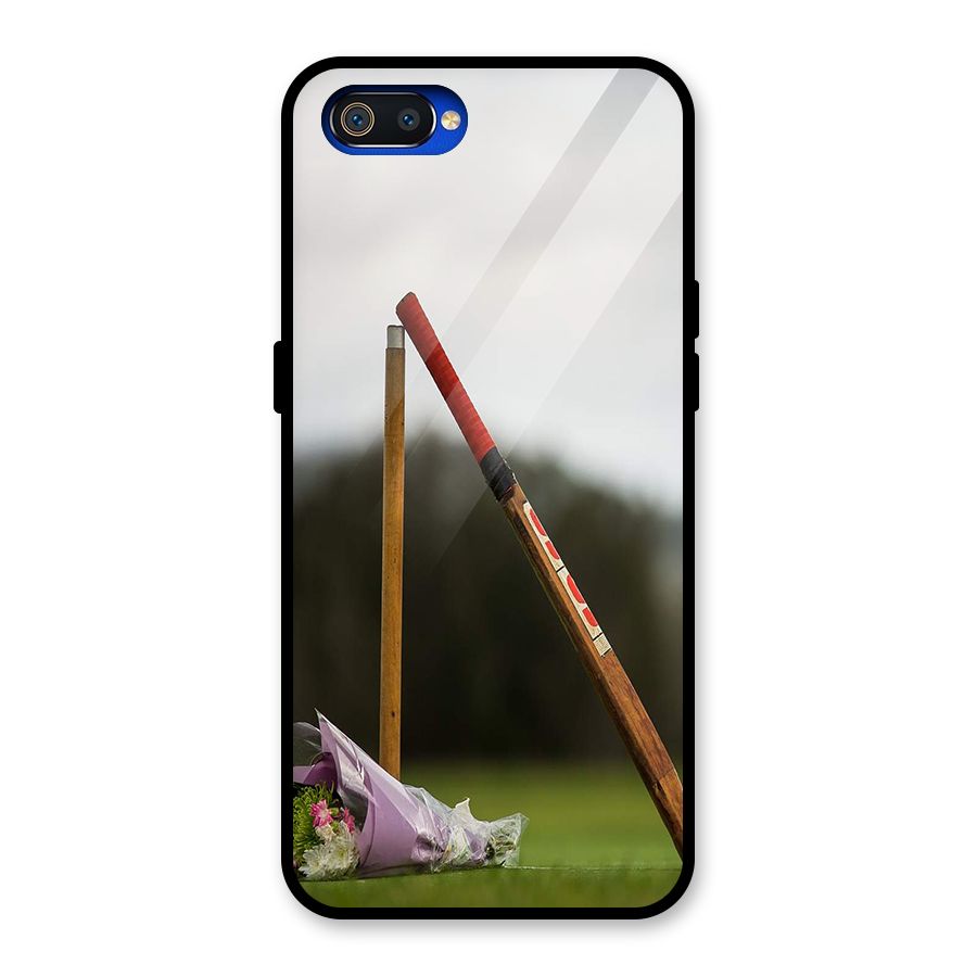 Bat Wicket Glass Back Case for Realme C2