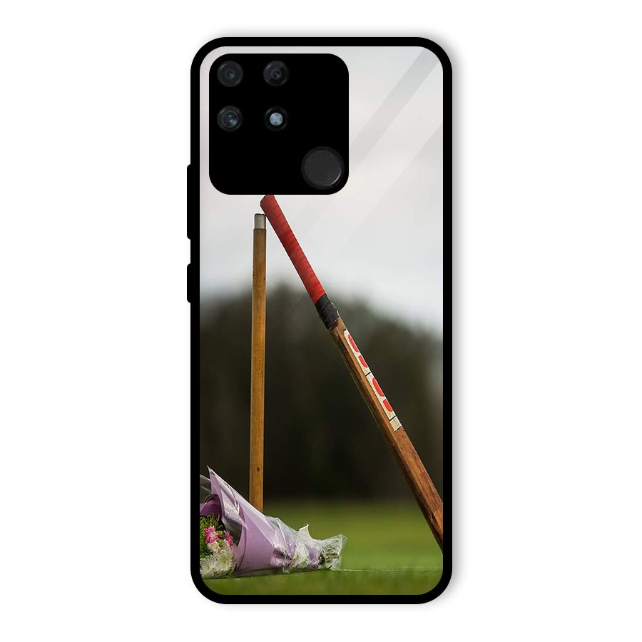 Bat Wicket Glass Back Case for Realme Narzo 50A