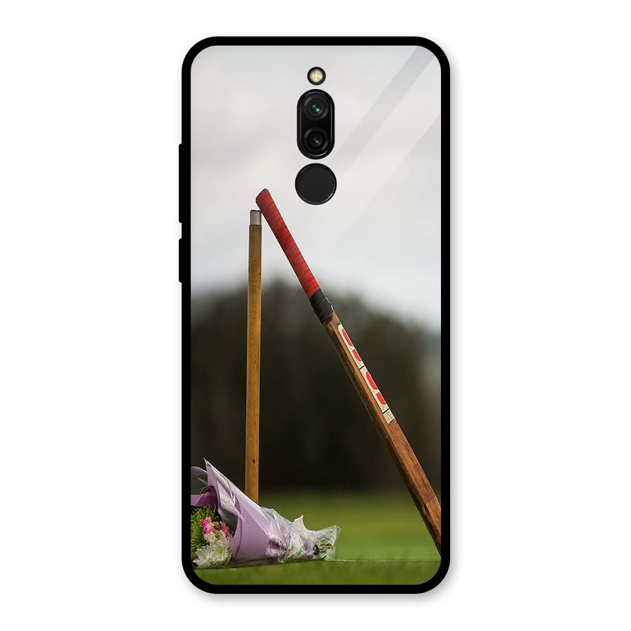 Bat Wicket Glass Back Case for Redmi 8