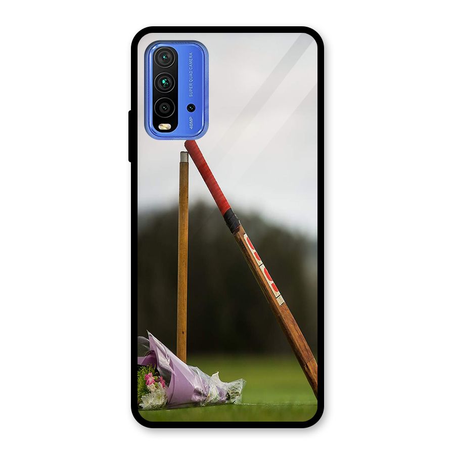 Bat Wicket Glass Back Case for Redmi 9 Power