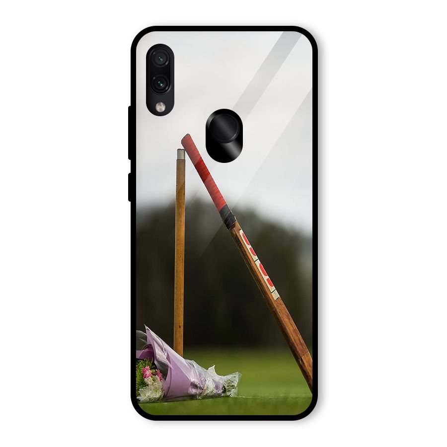 Bat Wicket Glass Back Case for Redmi Note 7 Pro
