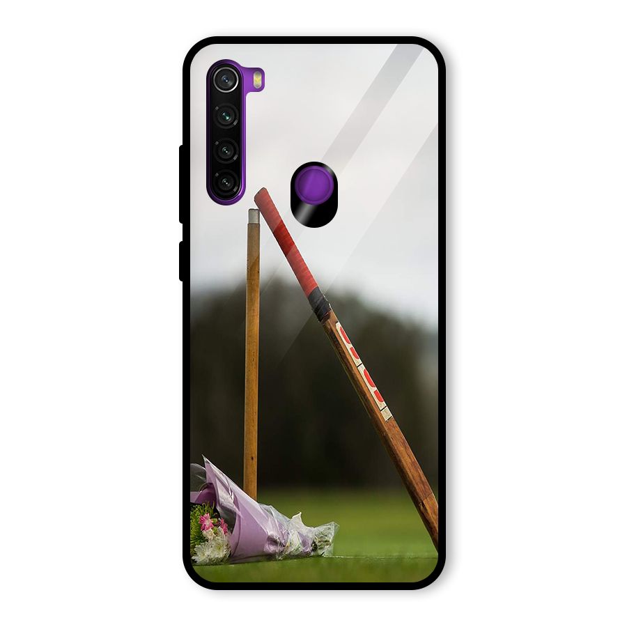 Bat Wicket Glass Back Case for Redmi Note 8