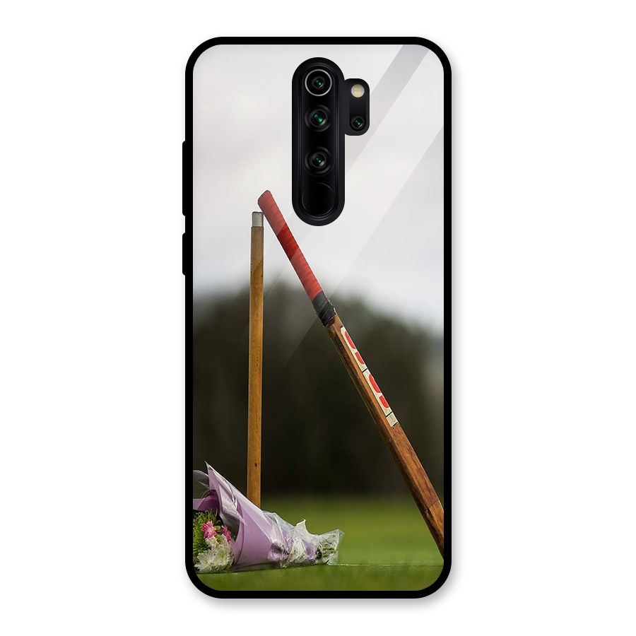 Bat Wicket Glass Back Case for Redmi Note 8 Pro