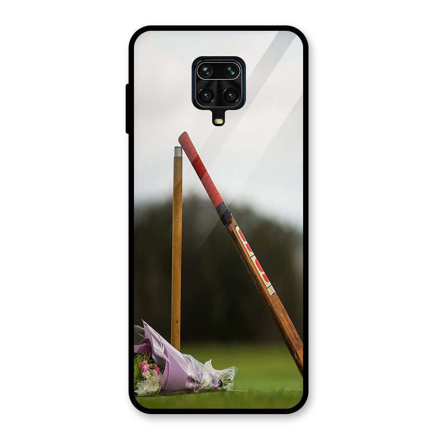 Bat Wicket Glass Back Case for Redmi Note 9 Pro