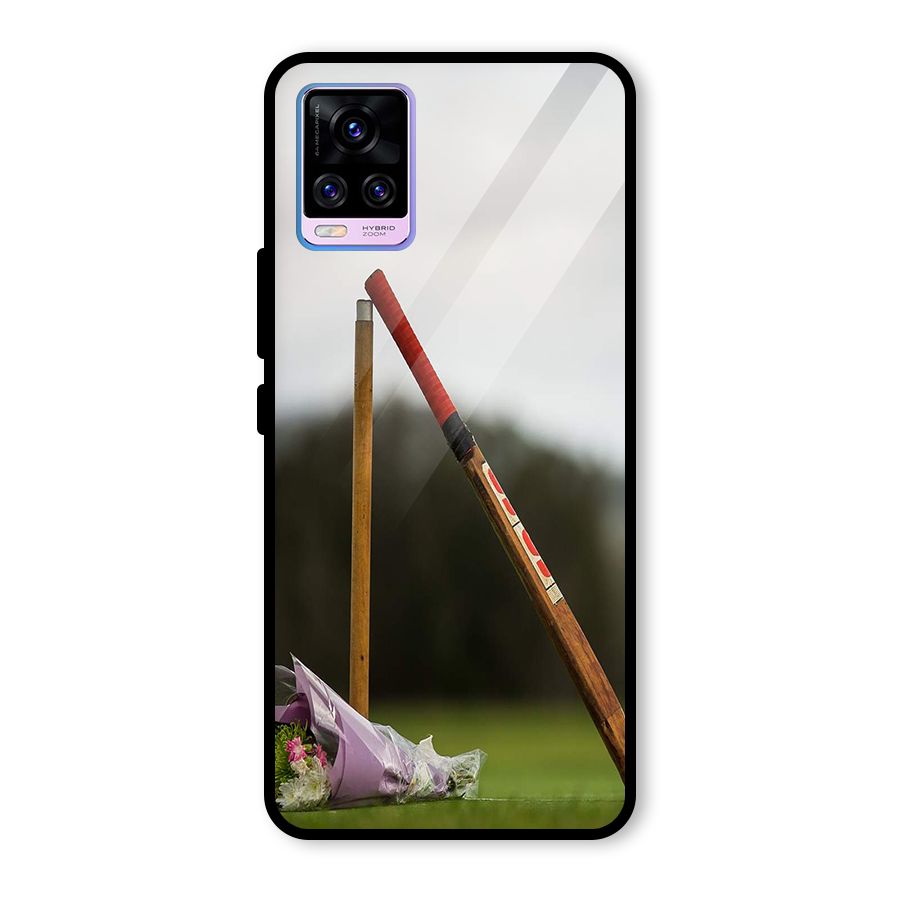 Bat Wicket Glass Back Case for Vivo V20 Pro