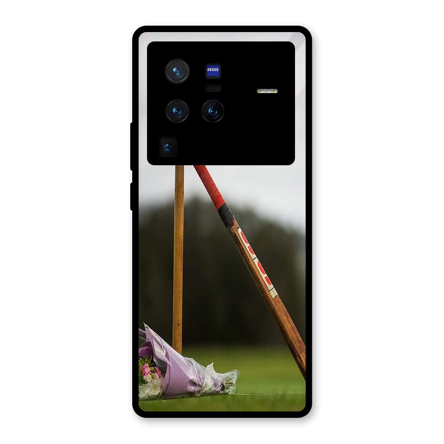 Bat Wicket Glass Back Case for Vivo X80 Pro
