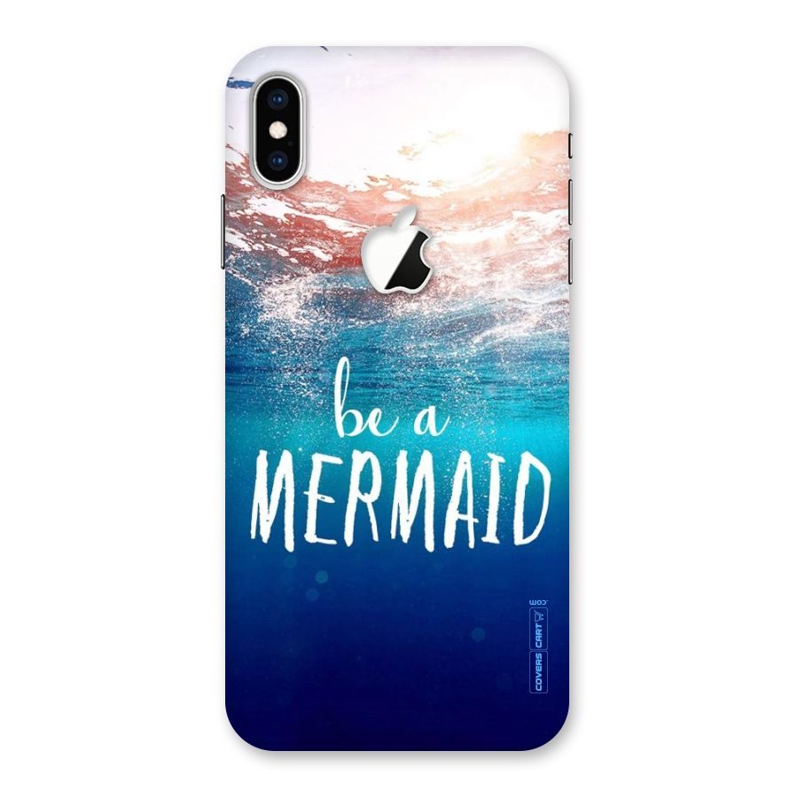 Be A Mermaid Back Case for iPhone XS Max Apple Cut