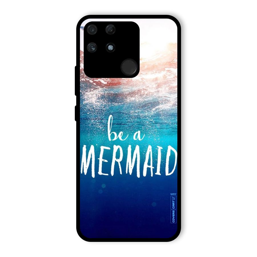 Be A Mermaid Glass Back Case for Realme Narzo 50A
