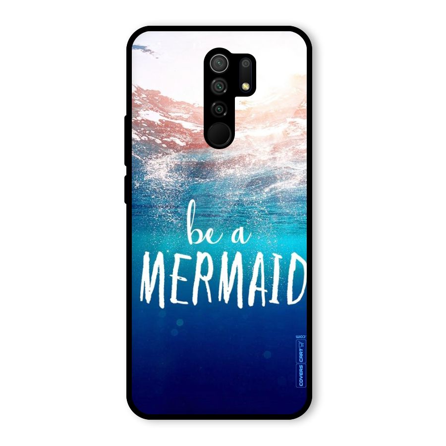 Be A Mermaid Glass Back Case for Redmi 9 Prime