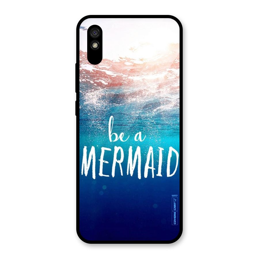 Be A Mermaid Glass Back Case for Redmi 9i