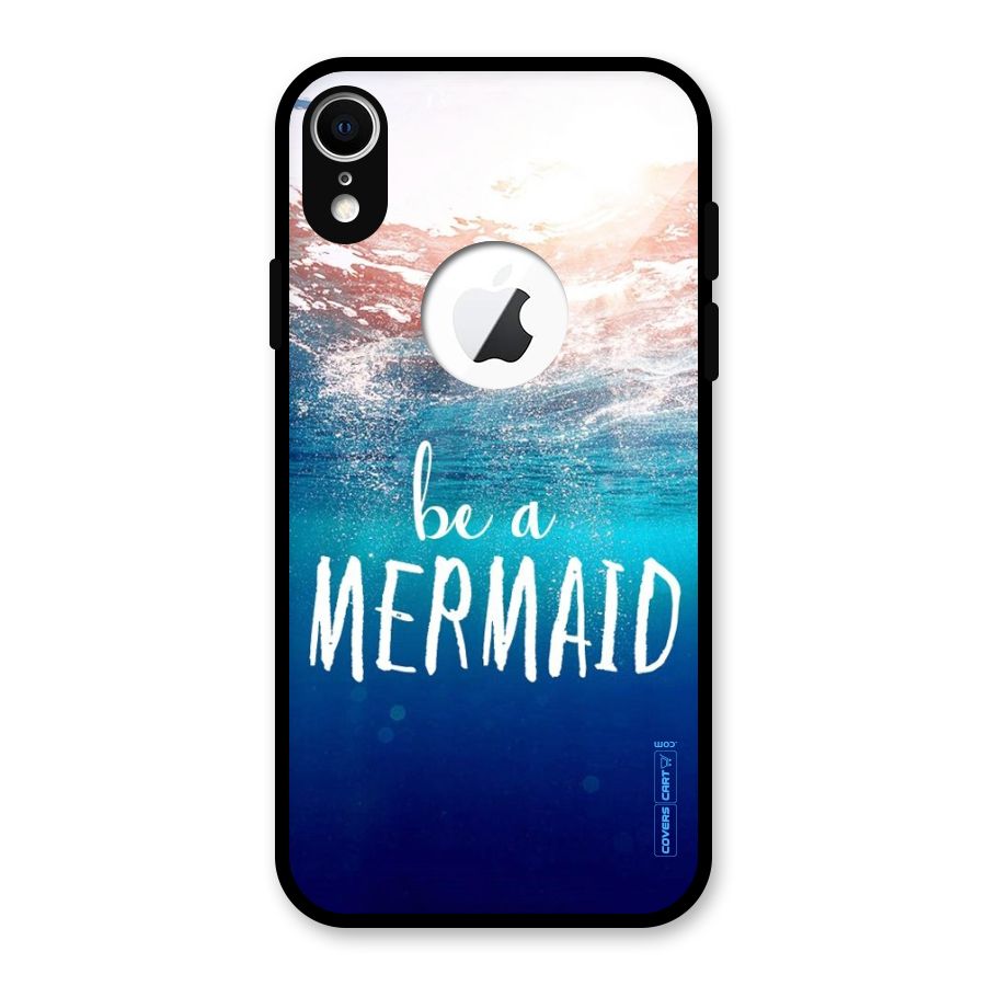 Be A Mermaid Glass Back Case for iPhone XR Logo Cut