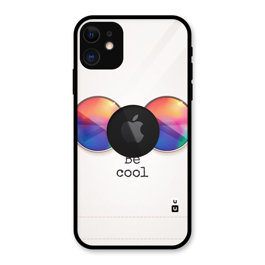 Be Cool Glass Back Case for iPhone 11 Logo Cut