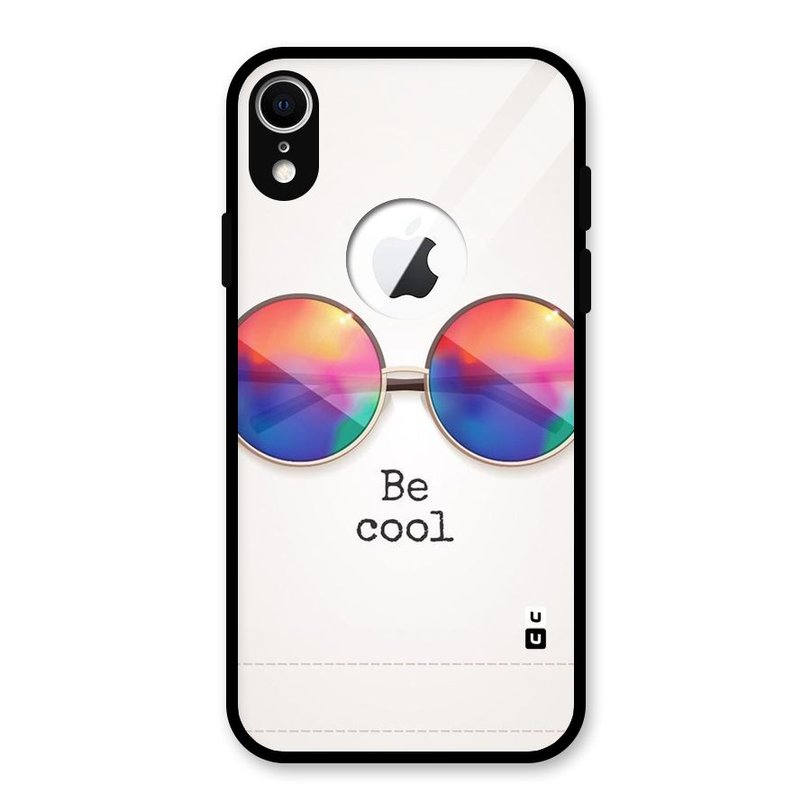 Be Cool Glass Back Case for iPhone XR Logo Cut