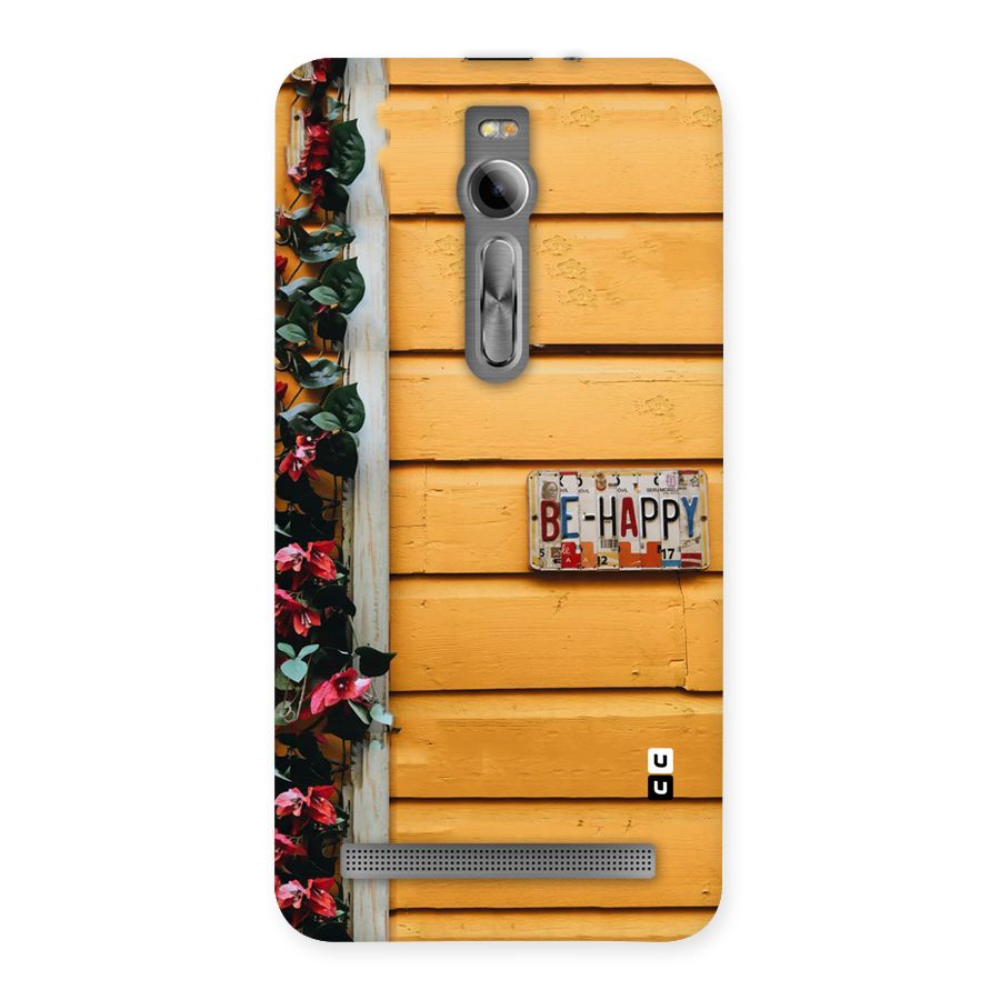 Be Happy Yellow Wall Back Case for Asus Zenfone 2