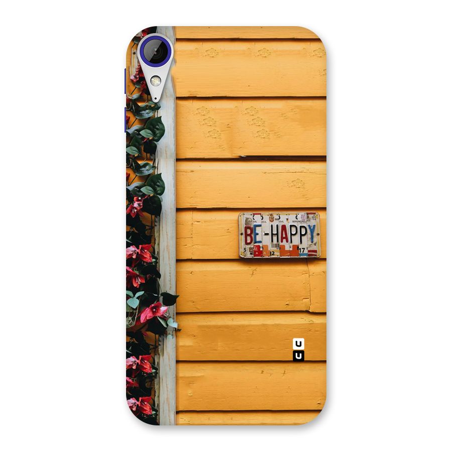 Be Happy Yellow Wall Back Case for Desire 830