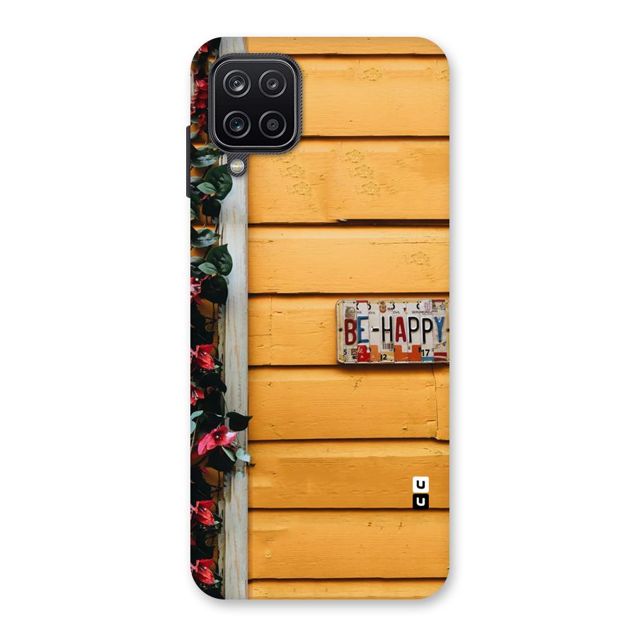 Be Happy Yellow Wall Back Case for Galaxy A12