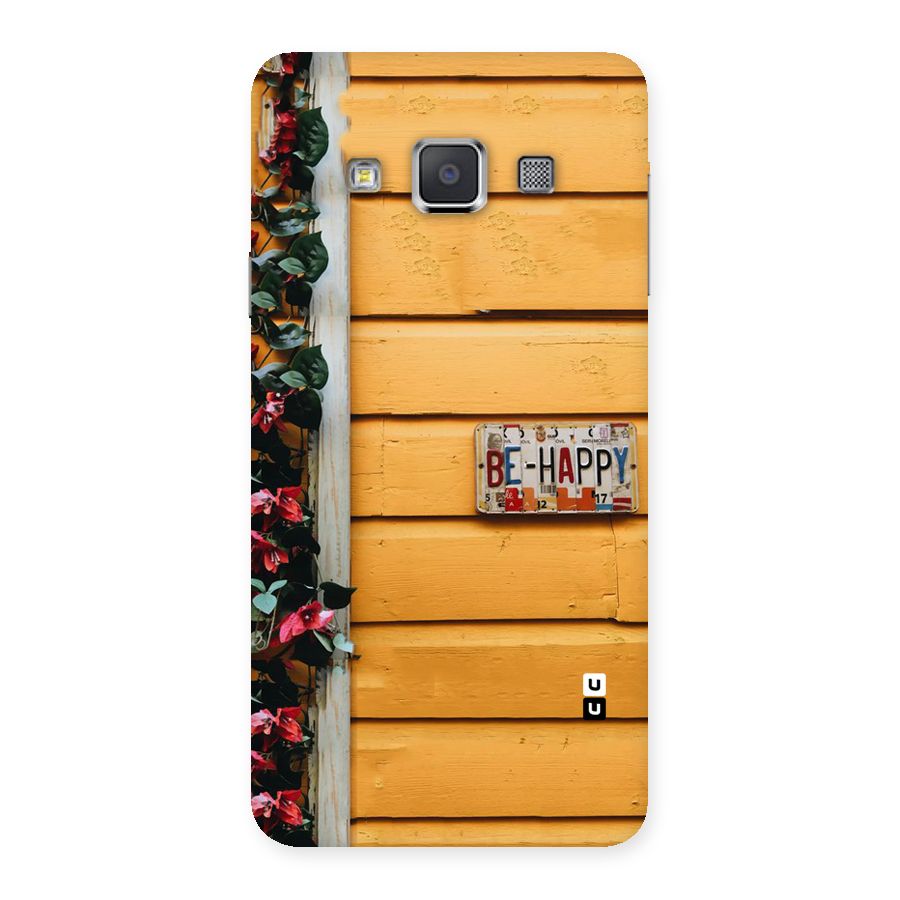 Be Happy Yellow Wall Back Case for Galaxy A3