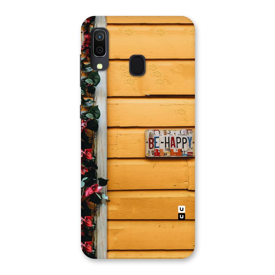 Be Happy Yellow Wall Back Case for Galaxy A30
