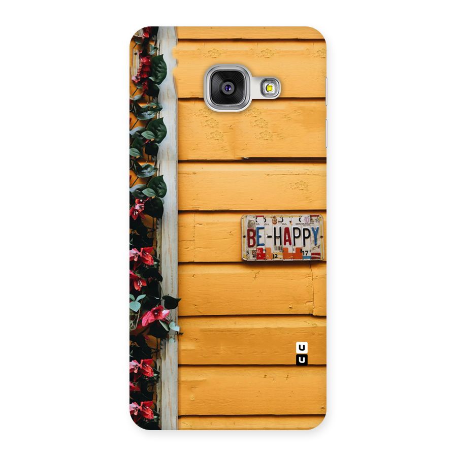 Be Happy Yellow Wall Back Case for Galaxy A3 2016