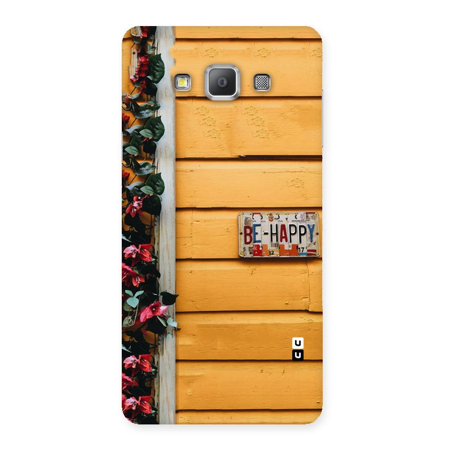 Be Happy Yellow Wall Back Case for Galaxy A7